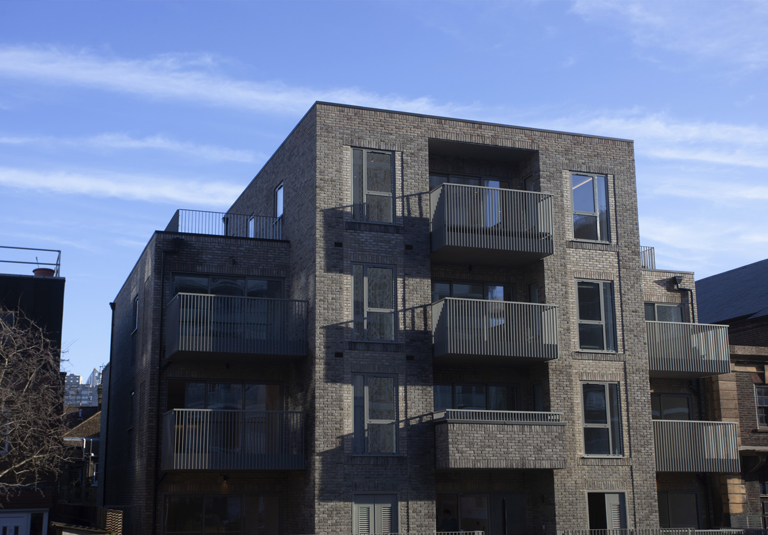 The whole front-side outside photo of Aveline House, Oval