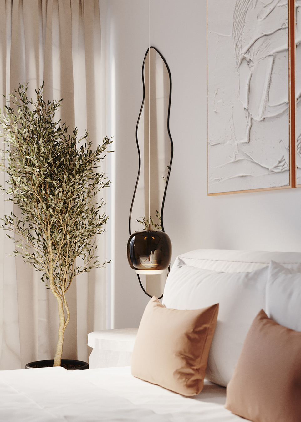 Apartment bedroom in Aveline House, Oval in London