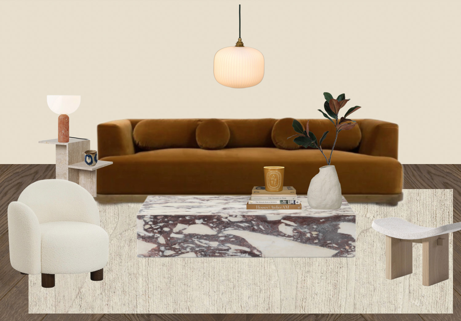 Example interior and furniture the apartments can be filled in for investors looking to invest